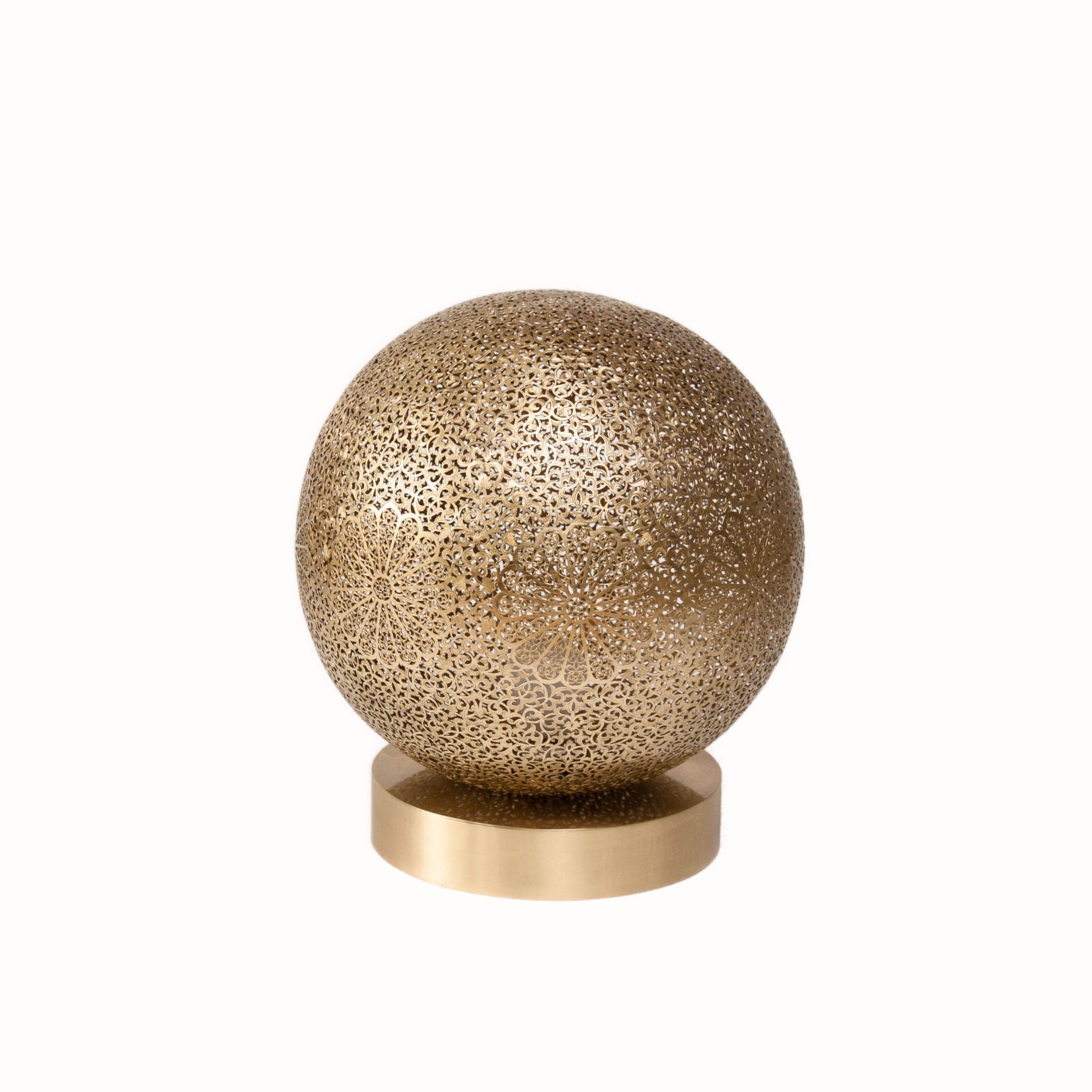 Moroccan Brass Round Floor Lamp