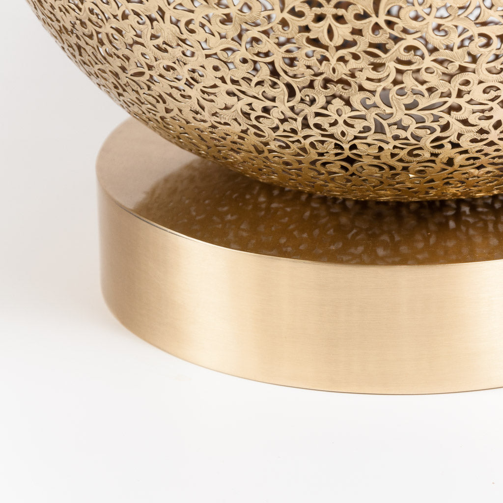 Moroccan Brass Round Floor Lamp